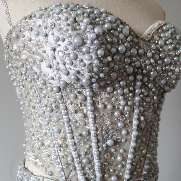 Clarisse 2-piece Prom Dress Silver/Grey - Picture 7 of 14